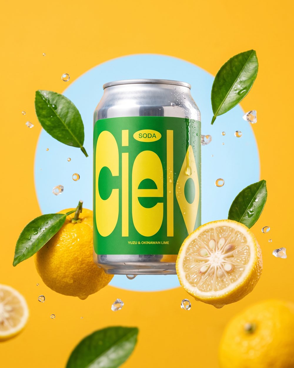 Cielo Soda can product mockup
